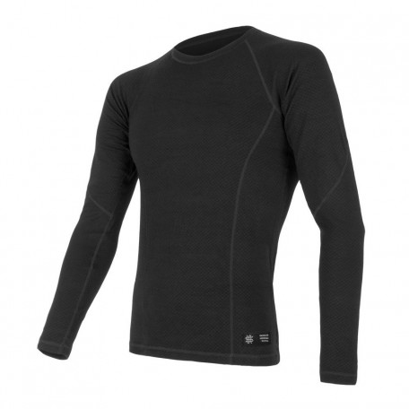 Термофутболка SENSOR MERINO DF з довгим рукавом чоловіча чорна SM11M-black-L Термофутболка SENSOR MERINO DF з довгим рукавом чоловіча чорна SM11M-black-L