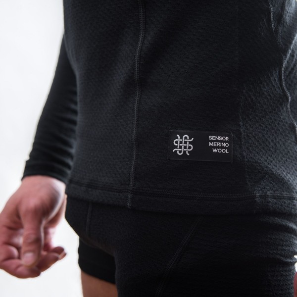 Термофутболка SENSOR MERINO DF з довгим рукавом чоловіча чорна SM11M-black-L