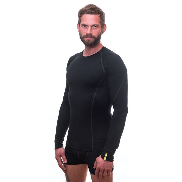 Термофутболка SENSOR MERINO ACTIVE з довгим рукавом чоловіча чорна SM11MA-black-M