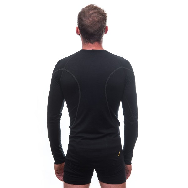 Термофутболка SENSOR MERINO ACTIVE з довгим рукавом чоловіча чорна SM11MA-black-M