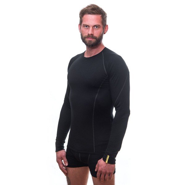 Термофутболка SENSOR MERINO ACTIVE з довгим рукавом чоловіча чорна SM11MA-black-M
