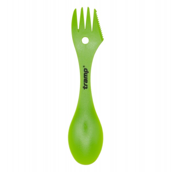 Ложка-виделка пластикова Tramp зелена TRC-069-green