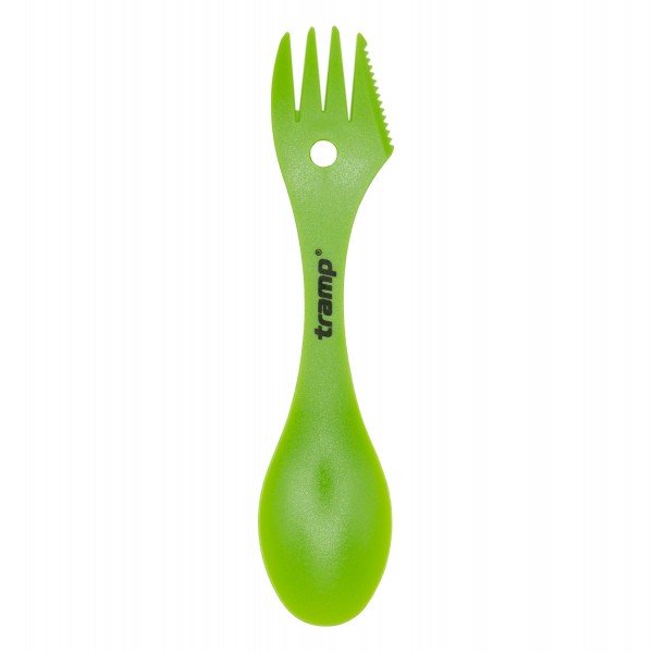 Ложка-виделка пластикова Tramp зелена TRC-069-green