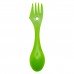 Ложка-виделка пластикова Tramp зелена TRC-069-green