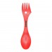 Ложка-виделка пластикова Tramp червона TRC-069-red