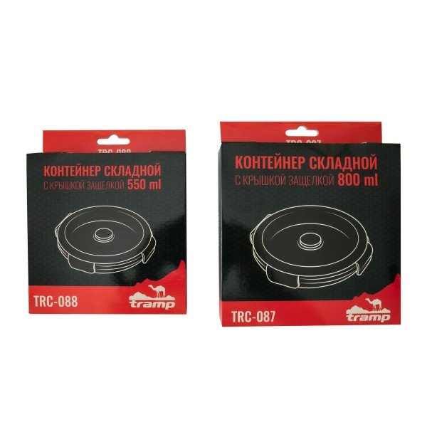Контейнер складаний з кришкою-кліпсою Tramp (550ml) orange UTRC-088-orange
