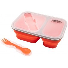 Контейнер силіконовий на 2 відділення Tramp (900ml) з ложкою-виделкою terracotta UTRC-090-orange