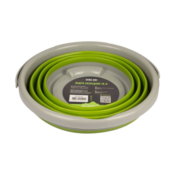 Відро складане силіконове Tramp 10L olive TRC-091-olive