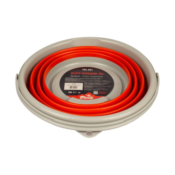 Відро складане силіконове Tramp 10L orange TRC-091-orange