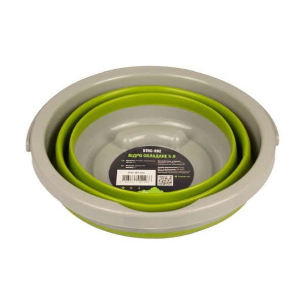 Відро складане силіконовеTramp 5L olive TRC-092-olive