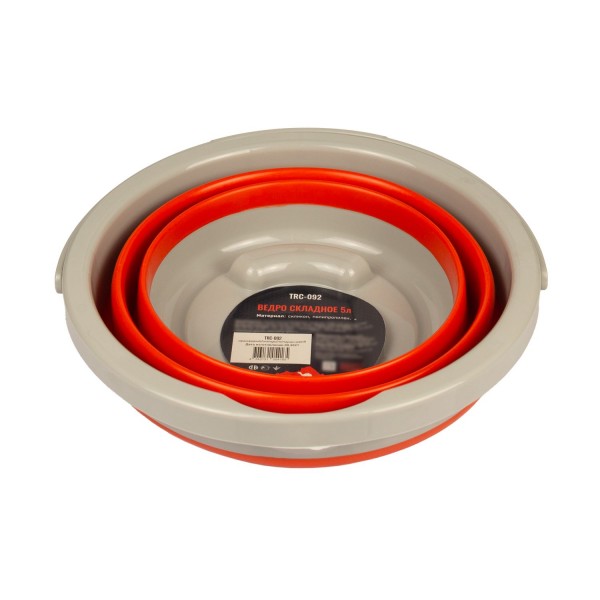 Відро складане силіконове Tramp 5L orange TRC-092-orange