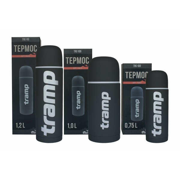 Термос Tramp Soft Touch 1.0 л сірий UTRC-109-grey