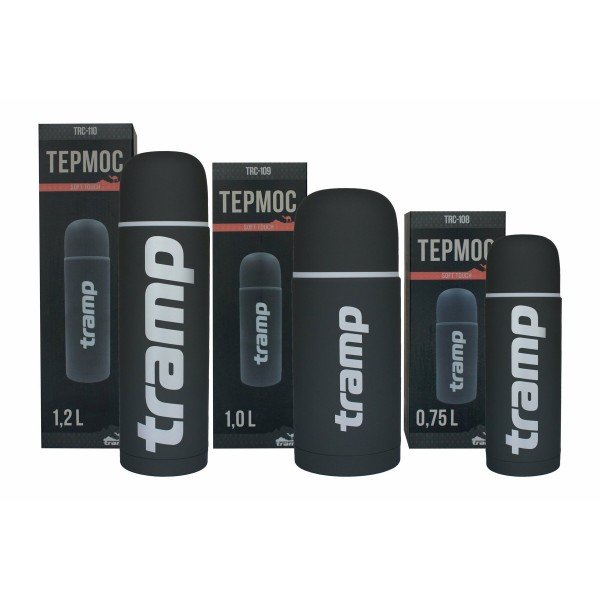 Термос Tramp Soft Touch 1.0 л сірий UTRC-109-grey