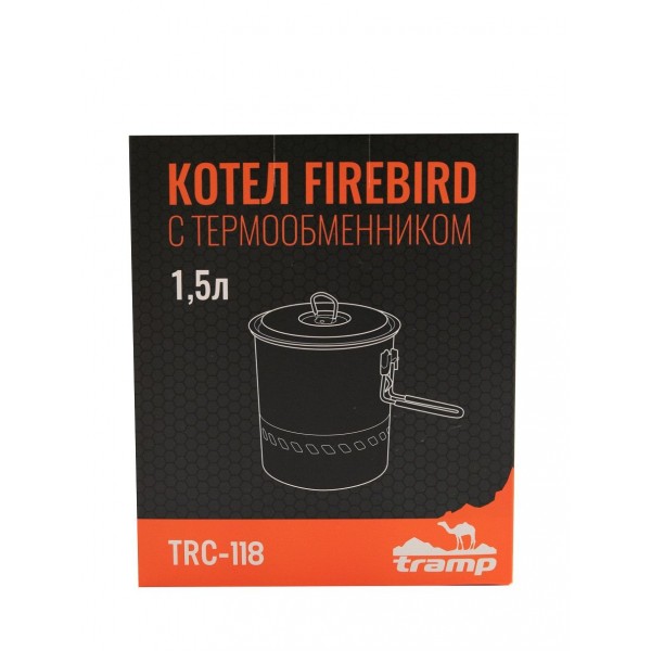 Казанок Tramp з анодованого алюмінію з теплообмінником 1,5 л UTRC-118