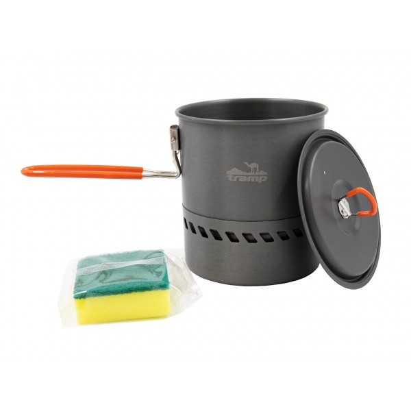 Казанок Tramp з анодованого алюмінію з теплообмінником 1,5 л UTRC-118