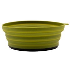 Тарілка Tramp силіконова з пластиковим дном олива 550 мл TRC-123
