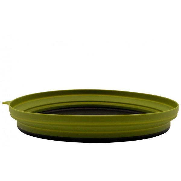 Тарілка Tramp пласка силіконова з пластиковим дном олива 1070 мл TRC-124