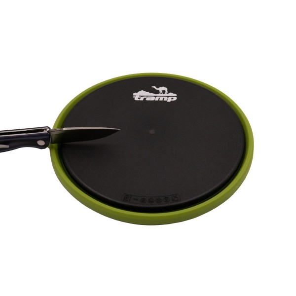 Тарілка Tramp пласка силіконова з пластиковим дном олива 1070 мл TRC-124