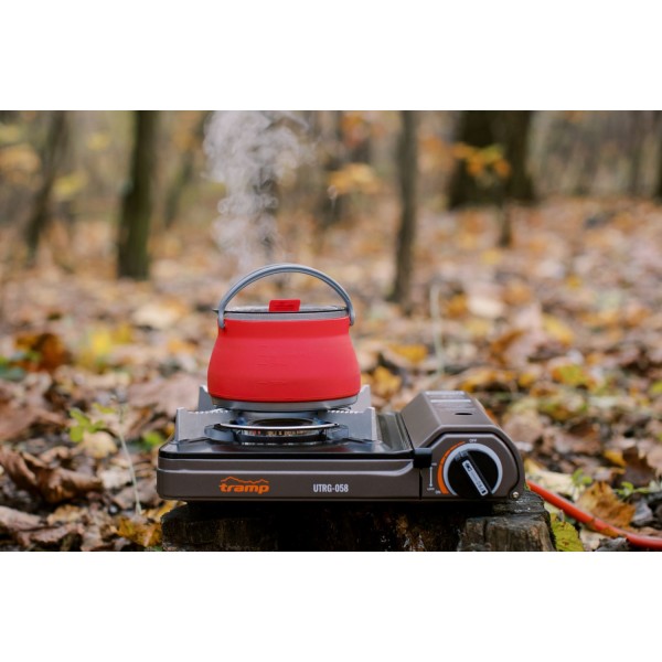Чайник Tramp силіконовий з металевим дном 1л олива TRC-125