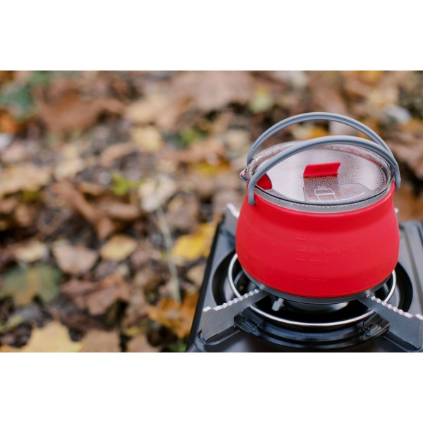 Чайник Tramp силіконовий з металевим дном 1л олива TRC-125