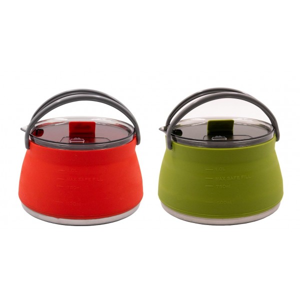 Чайник Tramp силіконовий з металевим дном 1л терракот TRC-125