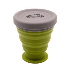 Стакан складаний силіконовий Tramp з кришкою 200 ml green TRC-126-green