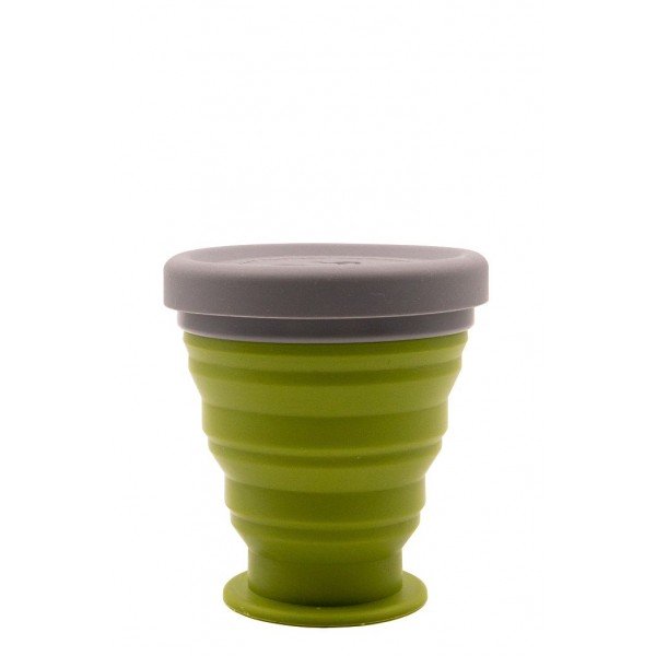 Стакан складаний силіконовий Tramp з кришкою 200 ml green TRC-126-green