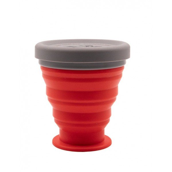 Стакан складаний силіконовий Tramp з кришкою 200 ml terracota TRC-126-terracota