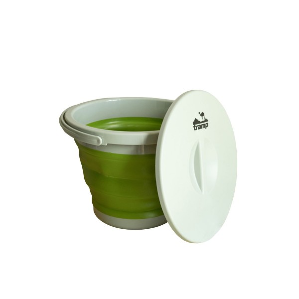 Відро TRAMP складане силіконове з кришкою 5л олива TRC-127