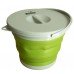 Відро TRAMP складане силіконове з кришкою 5л олива TRC-127