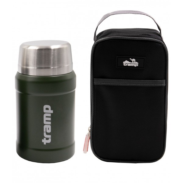 Термос TRAMP харчовий 0,8 л в чохлі оливковий UTRC-132-olive