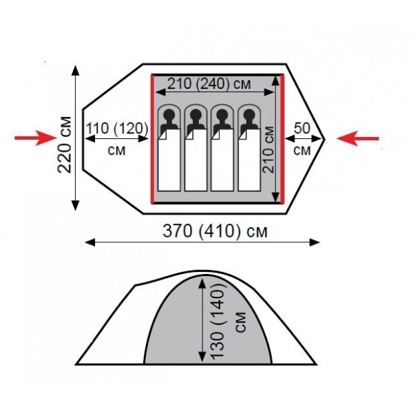 Намет Tramp Lair 4 (v2) TRT-040