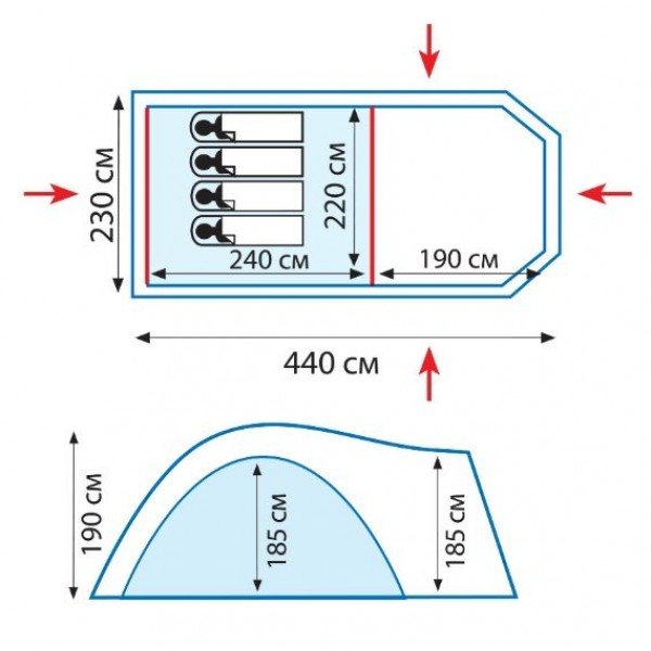 Намет Tramp Anaconda 4 (v2) TRT-078