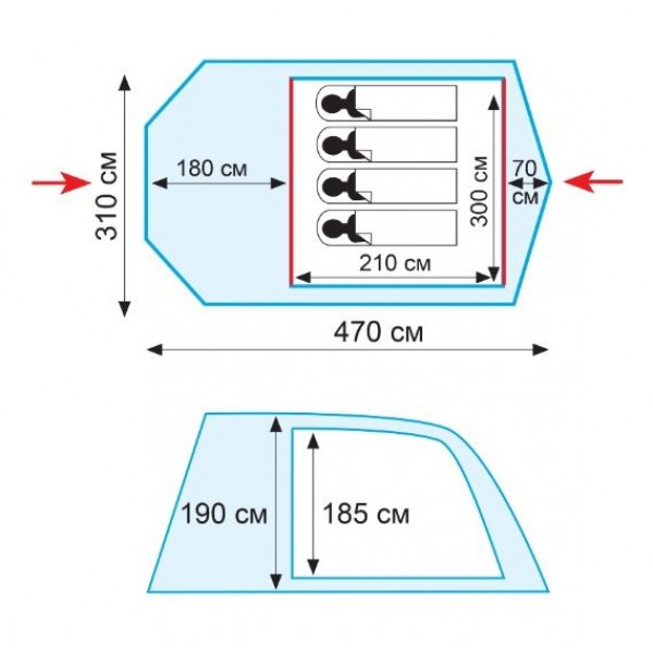 Намет Tramp Baltic wave 5 (V2) TRT-079
