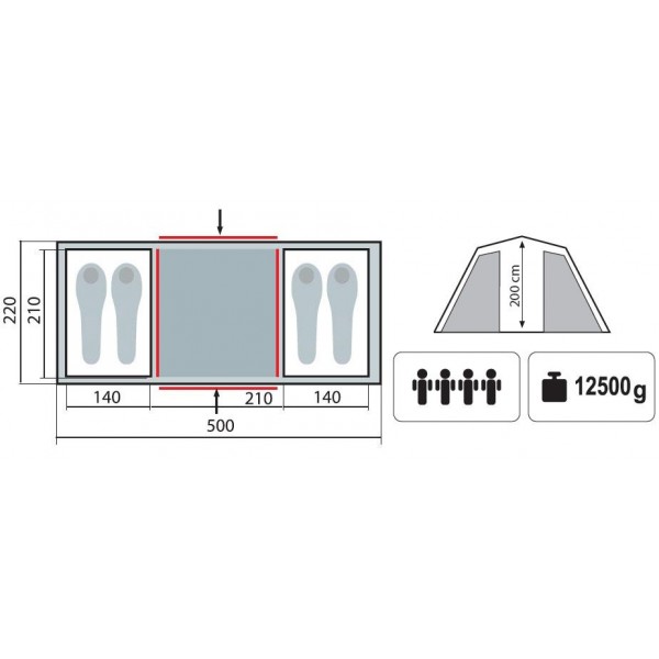Намет Tramp Brest 4 (V2) TRT-082