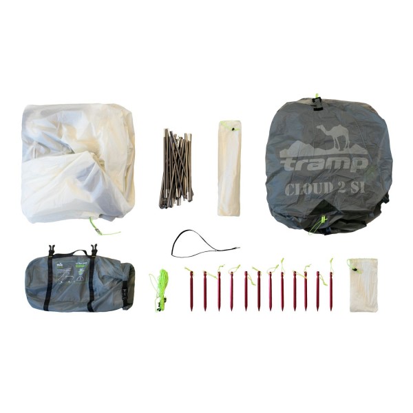 Намет Tramp Cloud 2 Si TRT-092-GREEN темно-зелений
