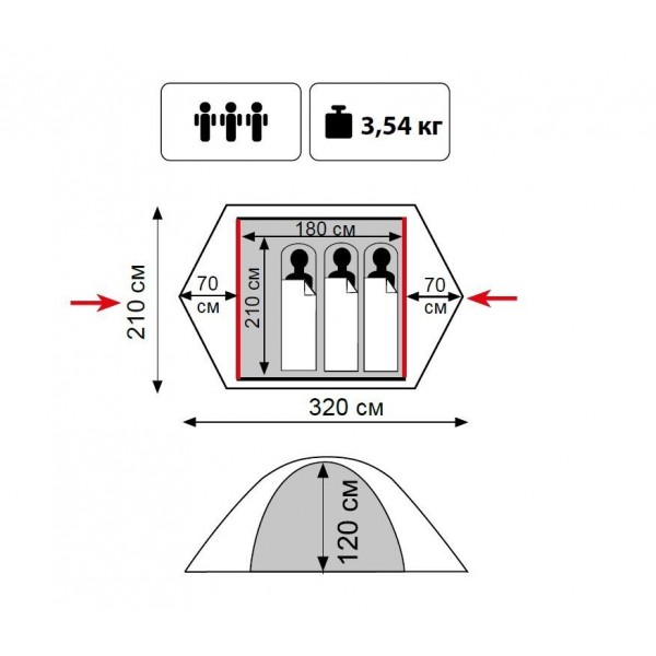 Намет Tramp Lite Tourist 3 олива UTLT-002-olive New