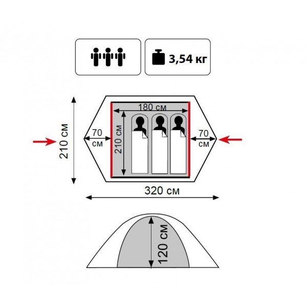 Намет Tramp Lite Tourist 3 олива UTLT-002-olive New