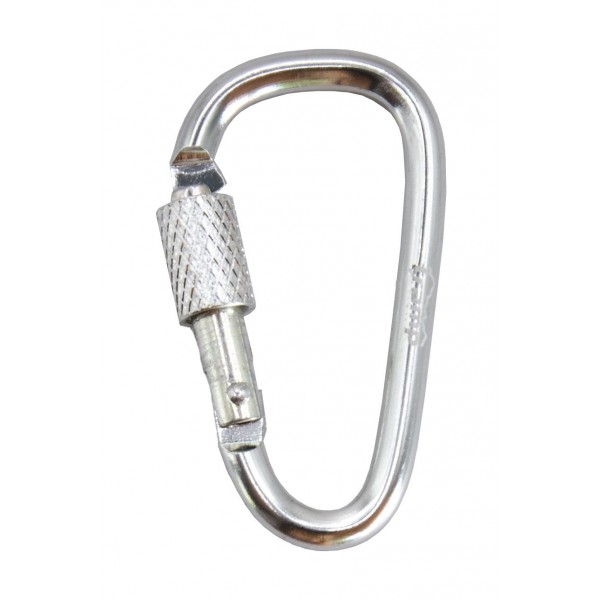 Карабін Tramp алюмінієвий, 5 см, з муфтою, сріблястий UTRA-299-silver