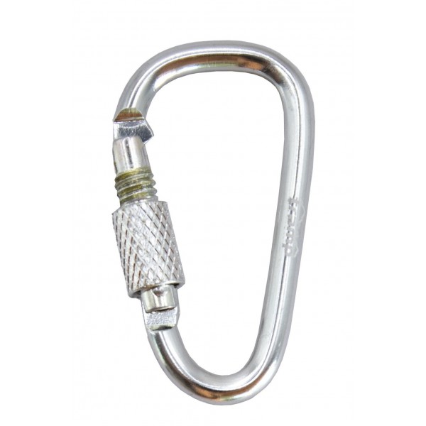 Карабін Tramp алюмінієвий, 5 см, з муфтою, сріблястий UTRA-299-silver