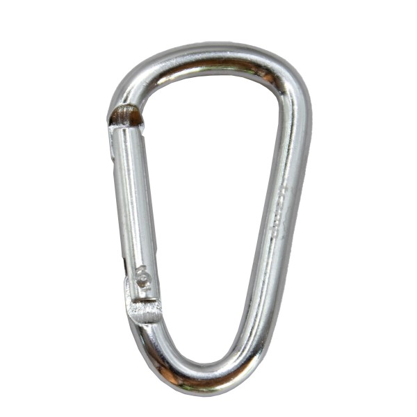 Карабін Tramp алюмінієвий, розмір 6 см, без муфти, сріблястий UTRA-300-silver