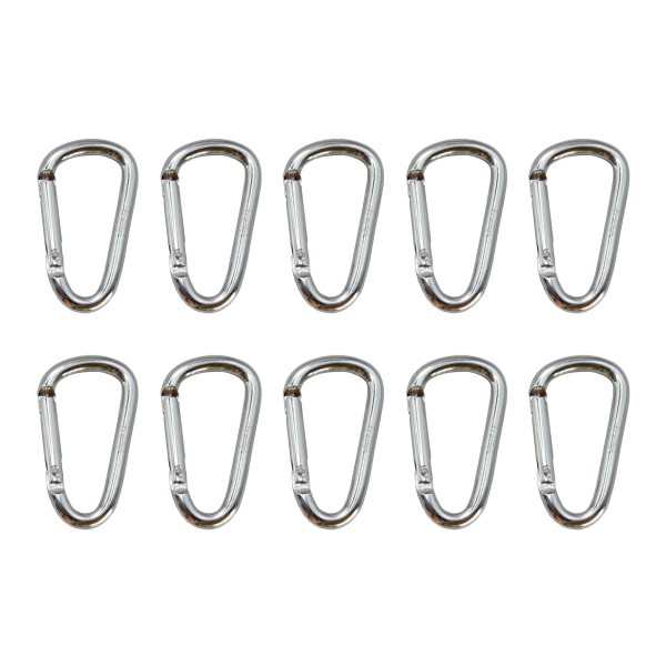 Карабін Tramp алюмінієвий, розмір 6 см, без муфти, сріблястий UTRA-300-silver