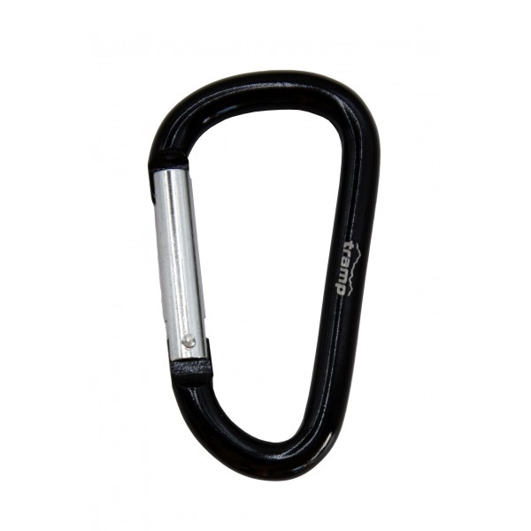 Карабін Tramp алюмінієвий, розмір 7 см, без муфти, чорний UTRA-301-black