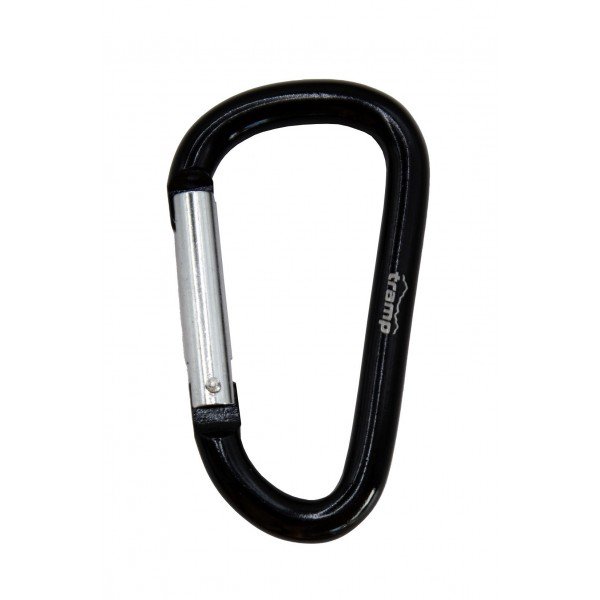 Карабін Tramp алюмінієвий, розмір 7 см, без муфти, чорний UTRA-301-black