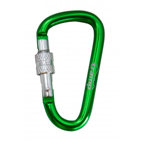 Карабін Tramp алюмінієвий, розмір 7 см, з муфтою, зелений UTRA-302-green