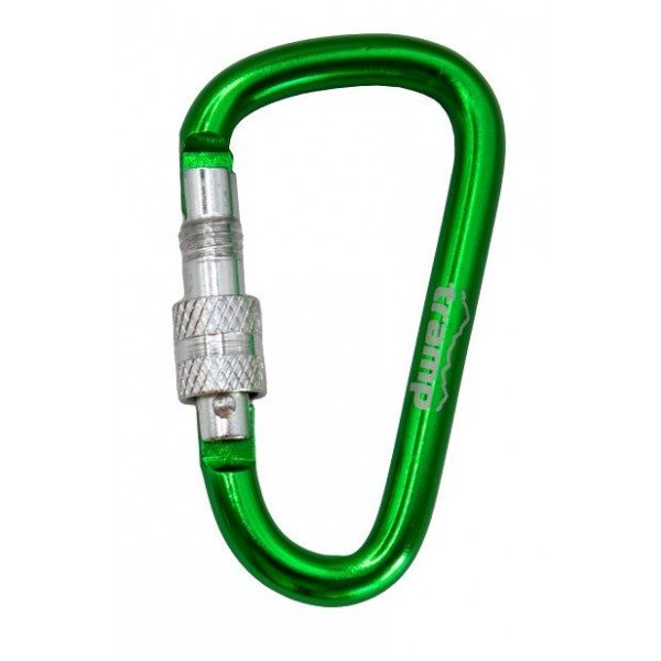 Карабін Tramp алюмінієвий, розмір 7 см, з муфтою, зелений UTRA-302-green