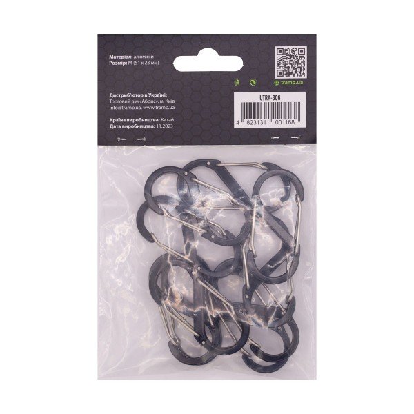 Карабін алюмінієвий Tramp S-типу середній UTRA-306