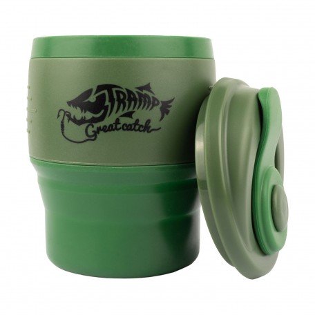 Горнятко складане силіконове Tramp з кришкою 350ml olive UTRC-082-olive Горнятко складане силіконове Tramp з кришкою 350ml olive UTRC-082-olive