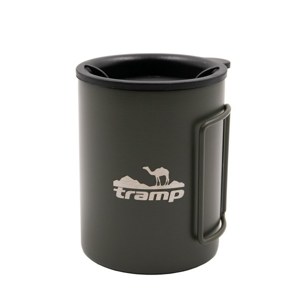Термогорнятко Tramp зі складаними ручками та поїлкою 400 мл UTRC-137-olive