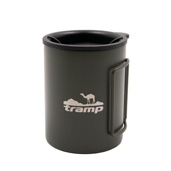 Термогорнятко Tramp зі складаними ручками та поїлкою 400 мл UTRC-137-olive